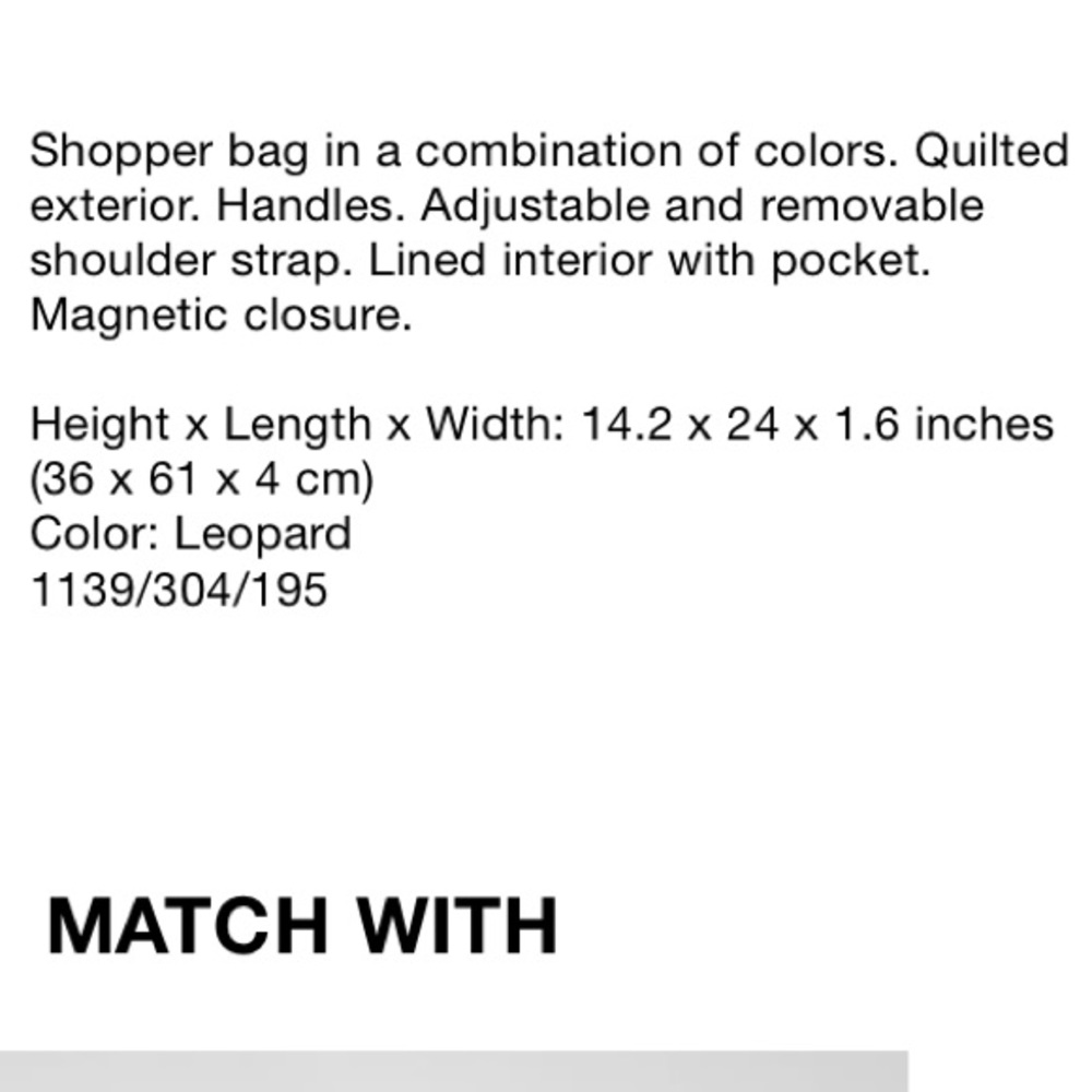 Zara quilted animal print shopper - Picture 7 of 7